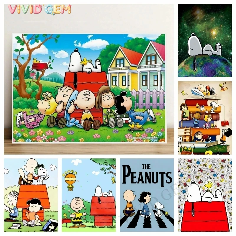 VIVID GEM 2026 新しいかわいいスヌーピーの漫画 - Photo Mosaic Print のレビューと価格