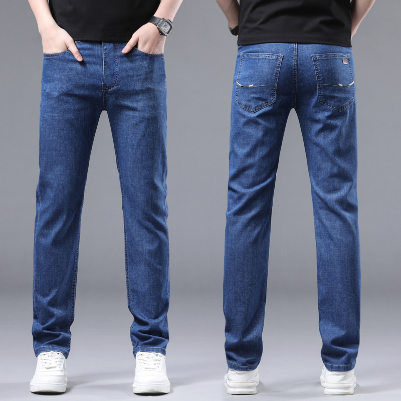 新しいメンズ春秋ストレートレッグビジネスジーンズトレンド男性 - Levis Jeans 501 のレビューと価格