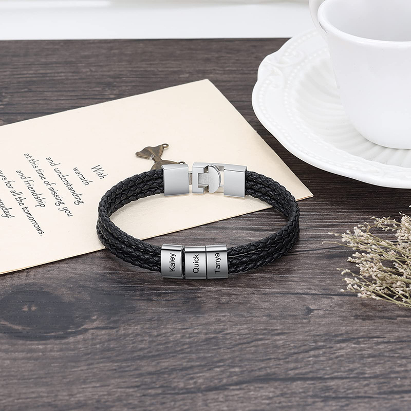 カスタム男性ブレスレット名前刻印ブレスレット男性用 Pers - Coordinates Bracelet のレビューと価格