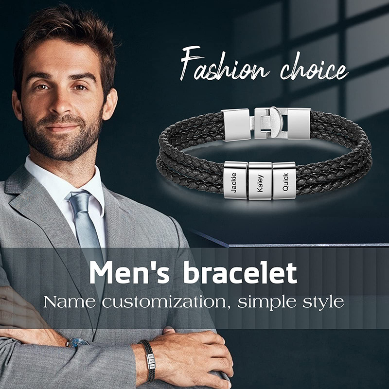 カスタム男性ブレスレット名前刻印ブレスレット男性用 Pers - Coordinates Bracelet のレビューと価格