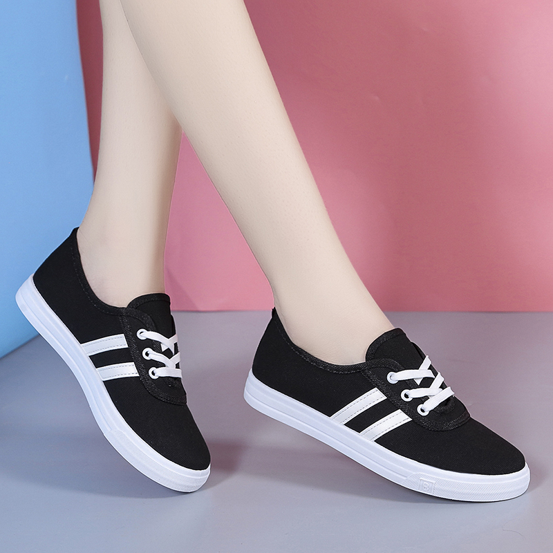学生と学校の女性のための古典的な丸いつま先のキャンバスシュー - Vans Shoes Old Skool のレビューと価格